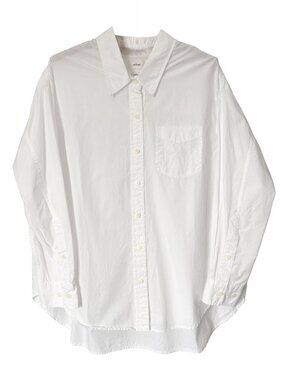 Aritzia Wilfred Womens Oversized Button Up Shirt 100% Cotton White Size Small